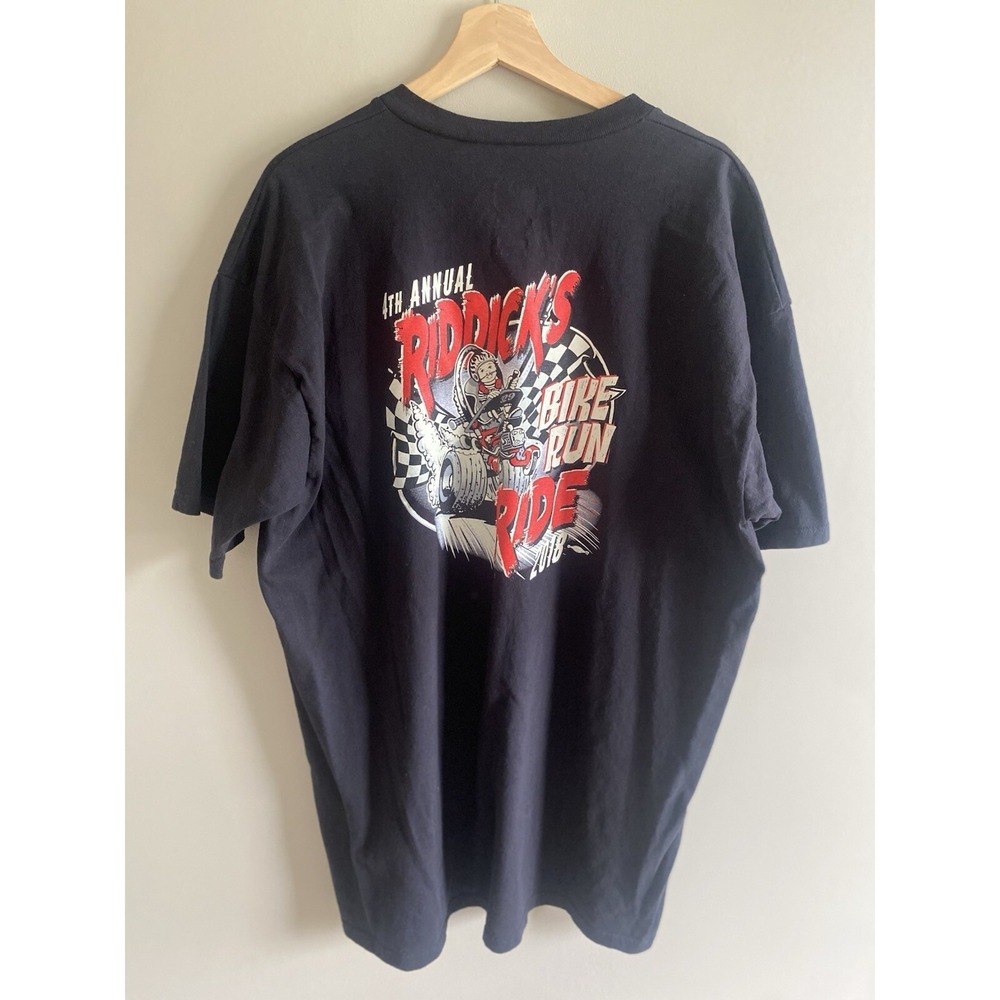Lifewear Made In USA Men's T Shirt XXL 4th Annual Riddicks Bike Run Ride 2018